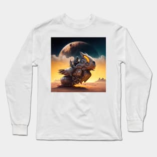 Moon Rabbit Patrol Bike Long Sleeve T-Shirt